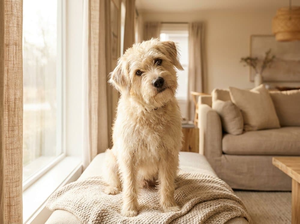 The breed mix behind the dog